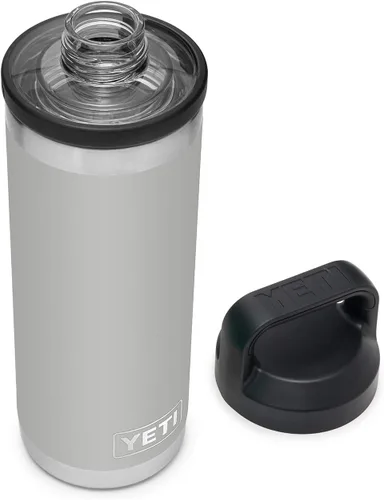 Vista 43 de YETI Rambler Botella de 18 oz, aislada al vacío, de acero inoxidable con tapa Chug, negro