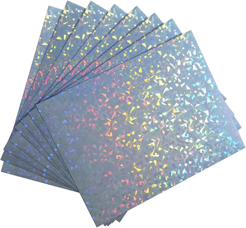Vista 7 de Papel adhesivo holográfico transparente para impresora de inyección de tinta y láser, 20 hojas de vinilo imprimible, papel adhesivo holográfico
