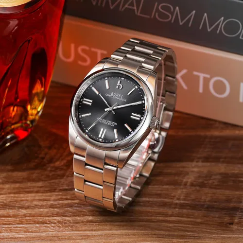 Vista 6 de BUREI Couple Watch for Men and Women Dress Minimalist Stainless Steel Watches Waterproof Fashion Watches