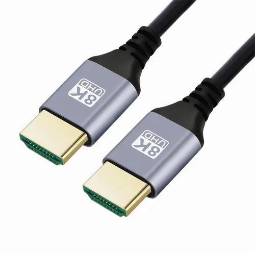 Vista 12 de xiwai 8K HDMI 2.1 Cable HDTV ultra fino 1.6 ft 4K Hyper Super Flexible Cable delgado en ángulo de 90 grados Tipo-A macho a macho para computadora