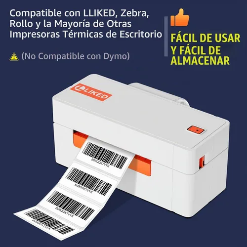 Vista 7 de L LIKED Etiquetas térmicas directas de 2 x 1 pulgada, etiquetas adhesivas permanentes de dirección de código de barras y compatibles con impresoras