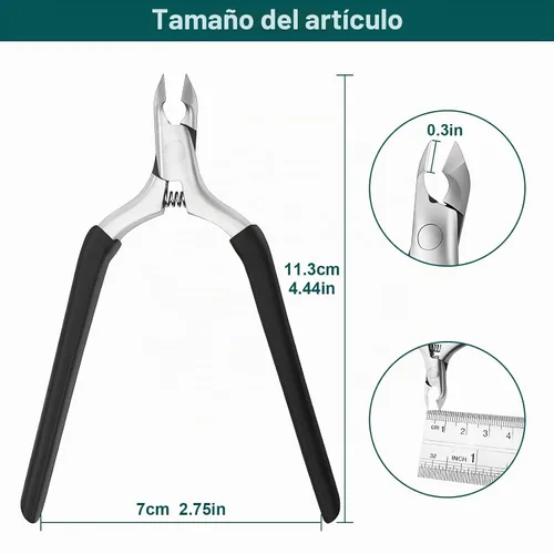 Vista 2 de CGBE - Cortadora de cutículas profesional, acero inoxidable Negro