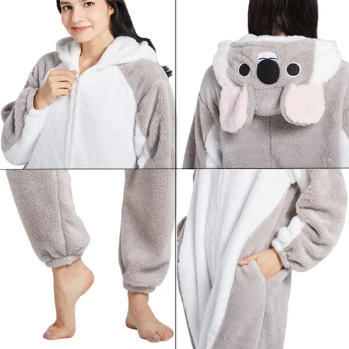 Vista 7 de DarkCom Unisex Adult Onesie Halloween Cosplay Animal Onesie Christmas Pajamas Halloween Costume One Piece Sleepwear