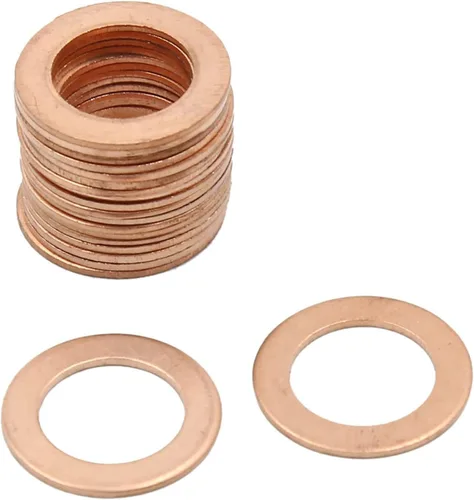Vista 27 de X AUTOHAUX Anillo de sellado plano de cobre métrico M6 x 0.354 in x 0.039 in para tuerca de tornillo