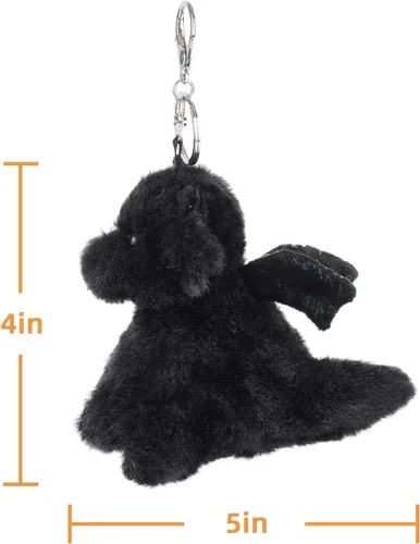 Vista 3 de Apricot Lamb Cute Toys - Llavero suave de peluche de dinosaurio dragón para niños, bolso, mochila, bolso (5 pulgadas)