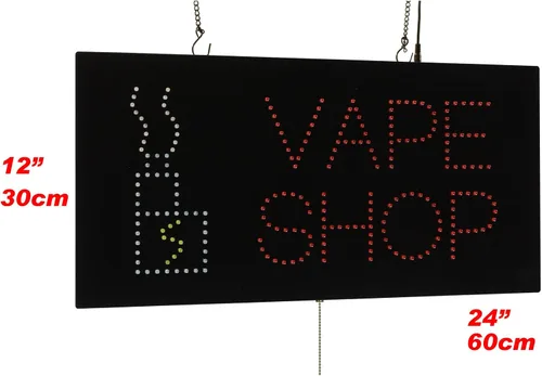 Vista 2 de Señal de tienda Vape, 23.6x11.8 in, 23.6x11.8 in, TOPKING, LED, Neón, Florescente, Señalización, Letrero, Exhibición, Cartelera, Pantalla, Gran