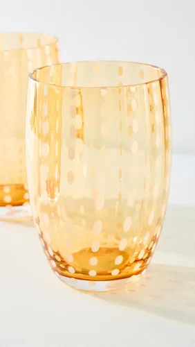 Vista 3 de Zafferano Juego de 2 vasos Perle para mujer, color ámbar, talla única