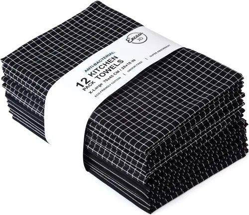 Vista 25 de Encasa XO Juego de toallas y paños de cocina Juego de 21 piezas de artículos esenciales de apartamento Manoplas de horno y soportes para ollas