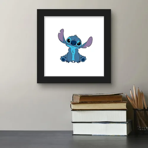 Vista 5 de Trends International Gallery Pops Disney Lilo & Stitch - Póster de pared con puntada, 12.00 x 12.00 pulgadas, versión de marco negro