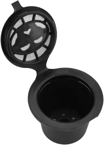 Vista 2 de 6 cápsulas de café de filtros de cápsulas, cestas de plástico y acero inoxidable, rellenables, cápsulas de café reutilizables, cápsulas