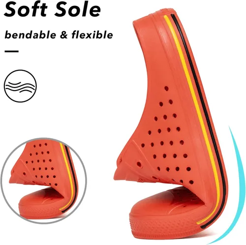 Vista 5 de SAGUARO Zuecos de jardín para hombre y mujer, zapatos casuales unisex de secado rápido, sandalias de verano antideslizantes para playa