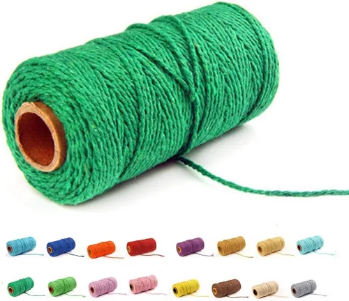 Vista 14 de FLIPPED (109 yardas/1.5 mm/35 colores opcionales) 109 cuerdas de macramé para manualidades, cuerda de algodón para macramé, cuerda de panadero