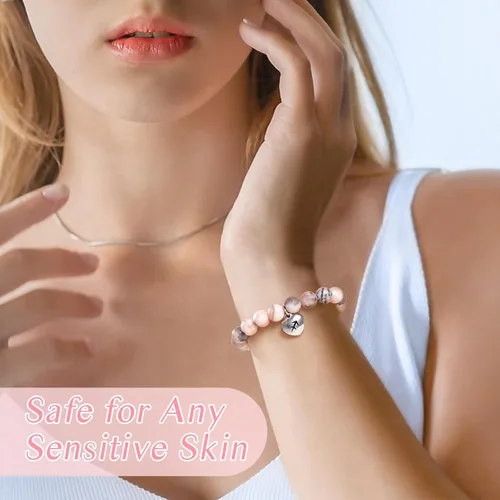 Vista 4 de CowCity Pulsera de Capricornio, regalos del zodiaco, pulseras de cuentas de piedra natural, Capricornio, Acuario, Escorpio, Leo, Piscis, Aries
