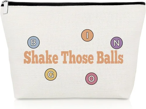 Vista 11 de Regalos de bingo para mujeres, bolsa de maquillaje, regalo para amantes del bingo, regalos de juego para mujeres, mejores amigas, hermanas