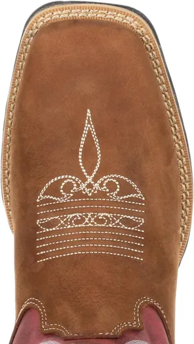 Vista 7 de Durango Bota Rebel de 10" para Mujer Briar marrón y rojo oxidado.