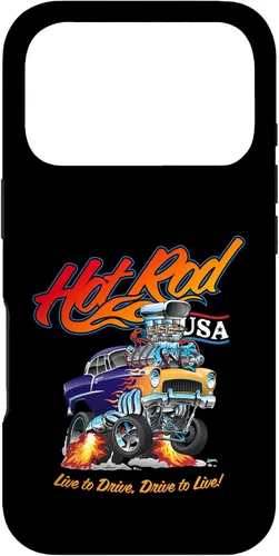 Vista 30 de Hotrod USA Design Classic Retro Muscle Car Dragster Cartoon Case for iPhone 17