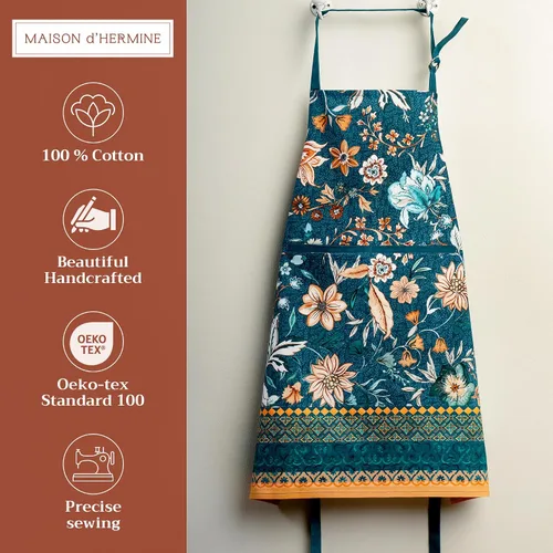 Vista 163 de Maison d' Hermine Delantales para mujer con bolsillo, 100% algodón (27.50 x 31.50 pulgadas)