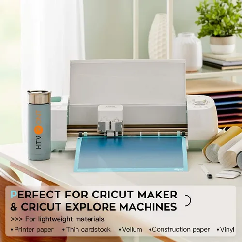 Vista 5 de HTVRONT Tapete de corte de agarre ligero, paquete de 3 alfombrillas de corte de 12 x 12 pulgadas, compatibles con Cricut Maker 4/Maker