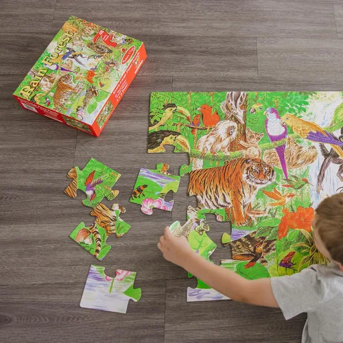 Vista 9 de Rompecabezas de piso de Melissa & Doug (48 piezas de selva, 2x3 pies)