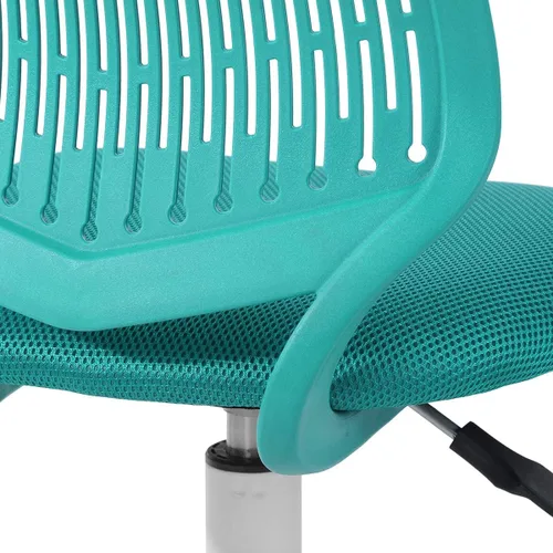 Vista 4 de FurnitureR Silla de trabajo de escritura para adolescentes, niños y niñas, ruedas giratorias de 360 grados, asiento de tela suave, respaldo