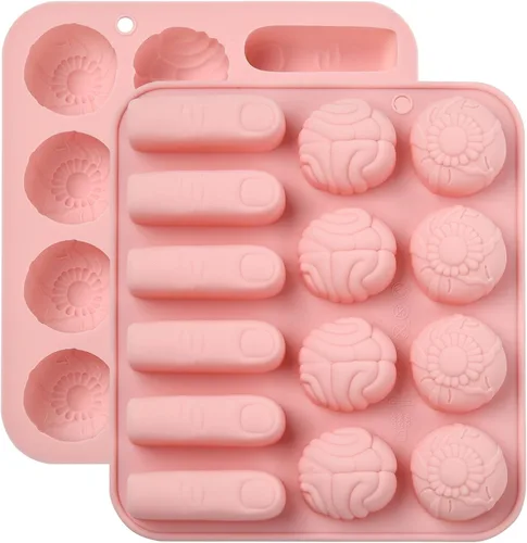 Vista 17 de 2 moldes de silicona en forma de caracol de 4 cavidades para chocolate para decoración de pasteles, gelatina, cubitos de hielo, golosinas