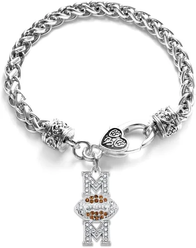 Vista 41 de Inspired Silver - Pulsera de plata con dije personalizado y circonitas cúbicas.