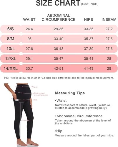 Vista 5 de Enerful Leggings de maternidad con forro polar para mujer, sobre el vientre, entrenamiento, invierno, cálidos, gruesos, pantalones de yoga