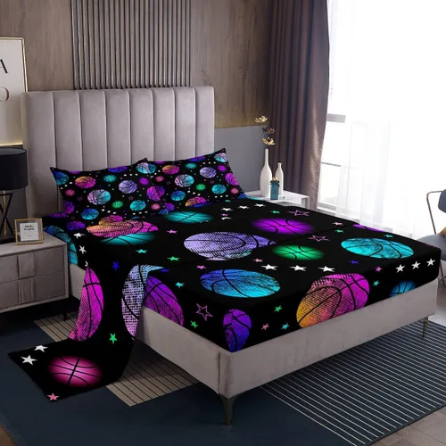 Vista 9 de Manfei Juego de sábanas de flor de loto morado, tamaño individual, juego de ropa de cama bohemio con libélula para niños, niñas y adultos, juego