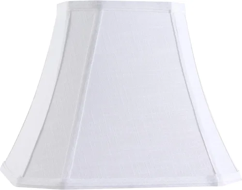 Vista 16 de GO&SO Pantalla de lámpara de esquina de corte cuadrado, 8x14x11 pulgadas, pantalla mediana para lámpara de mesa beige, tela natural hecha a mano