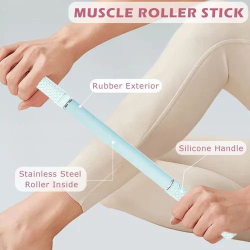 Vista 3 de Muscle Roller Stick - Massage Roller for Myofascial Release & Deep Tissue Massage for Legs, Back, Shoulders - Relieve Soreness & Improve Recovery