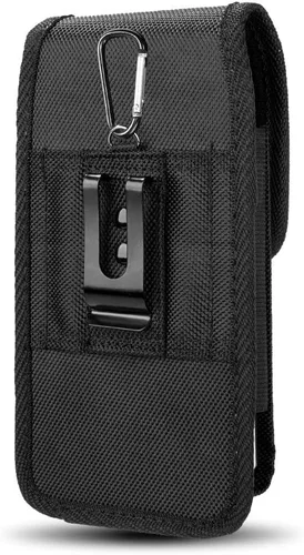 Vista 2 de GW USA Case for Jitterbug Smart 5 / Lively Smart4 Smart 3 Cell Phone Pouch Nylon Holster Case with Belt Clip Cover Case with Metal Clip