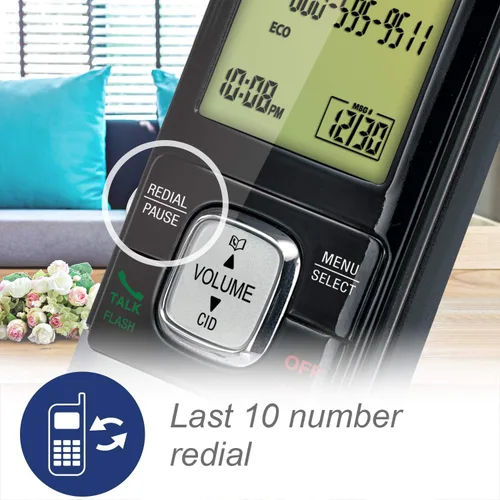 Vista 7 de Teléfono inalámbrico VTech DECT 6.0, Rojo