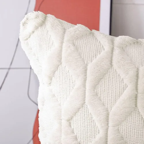 Vista 3 de MADIZZ - Paquete de 2 fundas de almohada decorativas de terciopelo de lana suave y corta, estilo de lujo, para el sofá, el dormitorio, rectángulo