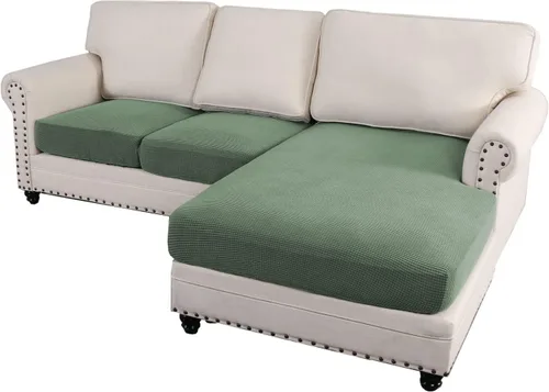 Vista 41 de ADPON Fundas de sofá modular, funda de cojín para sofá o sillón en forma de L, funda separada para sofá seccional izquierdo o derecho (1 diván, gris)