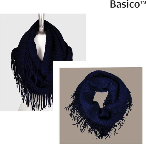 Vista 4 de Basico - Bufandas infinitas para mujer, modernas, suaves y de invierno