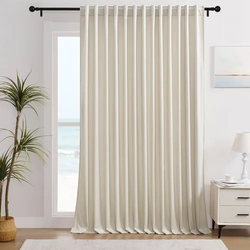 Vista 21 de Timeper Cortinas opacas de terciopelo negro de 42 pulgadas de ancho x 84 pulgadas de largo, cortinas opacas para dormitorio, sala de estar, cortinas