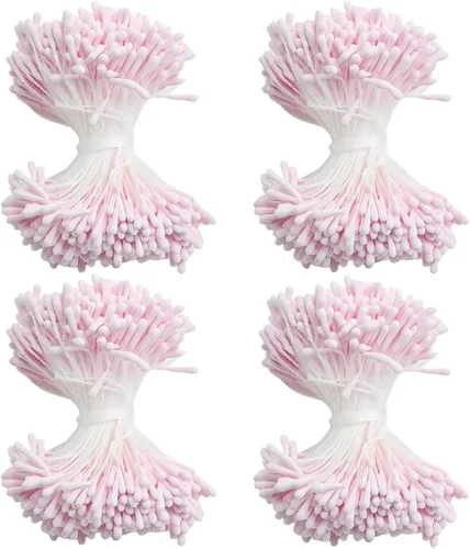 Vista 6 de HAHIYO 1000 piezas de 0.039 in negro perla doble cabeza flor Pistilo para hacer flores, decoración de álbumes de recortes, mini hecho a mano