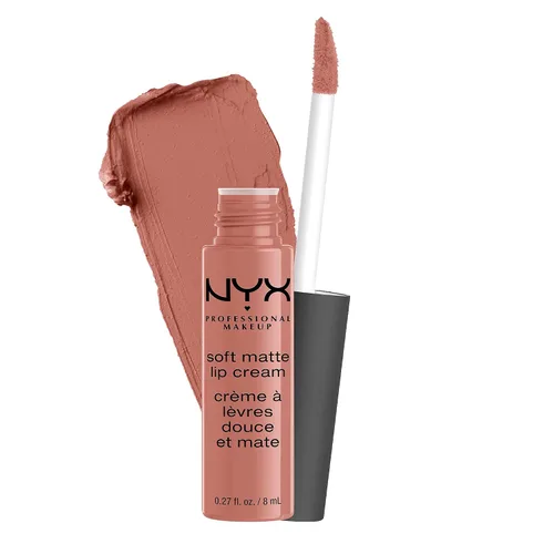 Vista 9 de NYX PROFESSIONAL MAKEUP - Crema labial mate y suave, lápiz labial líquido ligero, Abu Dhabi (rosa profundo-beige)