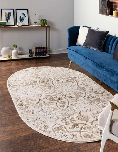 Vista 12 de Unique Loom Rushmore Collection - Alfombra de área Washington (2 pies x 5 pies 1 pulgada, beige oscuro/beige)