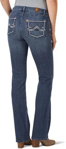Vista 2 de Wrangler Womens Aura Instantly Slimming Mid Rise Boot Cut Jean