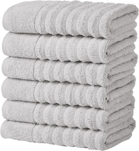 Vista 43 de Great Bay Home Juego de 6 toallas de mano – Toallas 100% algodón – Toallas absorbentes y de secado rápido para el baño (Duna)