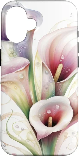Vista 31 de iPhone 12 Pro Max Calla Lilies Flower Floral Watercolor Case