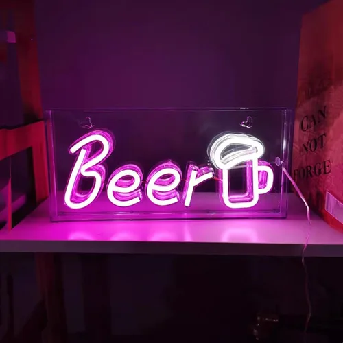 Vista 18 de Letrero de neón de arcoíris para bebé, letrero de neón de bebé estable alimentado por USB, luces de neón arílicas 3D para dormitorio de niños, baby