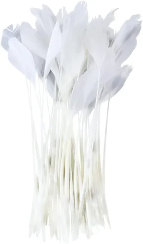 Vista 7 de 200 plumas de pavo natural de 5.1 a 5.9 pulgadas para tocados, sombreros, tocados, proyectos de manualidades, decoración de boda (014)