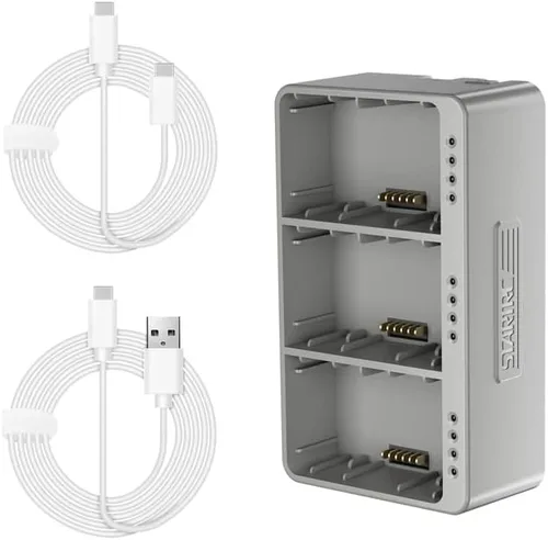 Vista 8 de Charger for DJI Mini 3 / Mini 3 Pro,Intelligent USB Battery Charging Station for DJI Mini 3 Pro (Sequential Charge of 3 Batteries),USB-C/USB-C-A