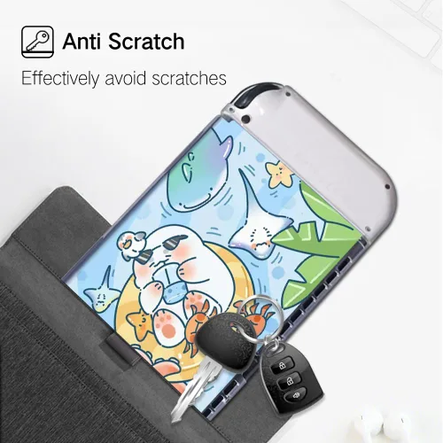 Vista 2 de PERFECTSIGHT Funda protectora compatible con Nintendo Switch OLED Funda antiarañazos a prueba de golpes para NS Switch y Joycon, bonita carcasa