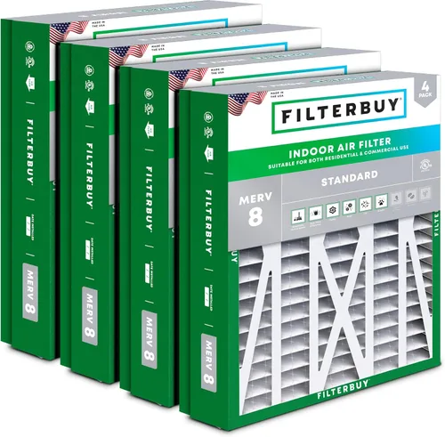 Vista 15 de Filterbuy Filtro de aire MERV 8 Essential Dust & Allergy Defense de 10 x 17 x 2 pulgadas (paquete de 4), filtros exteriores plisados electrostáticos