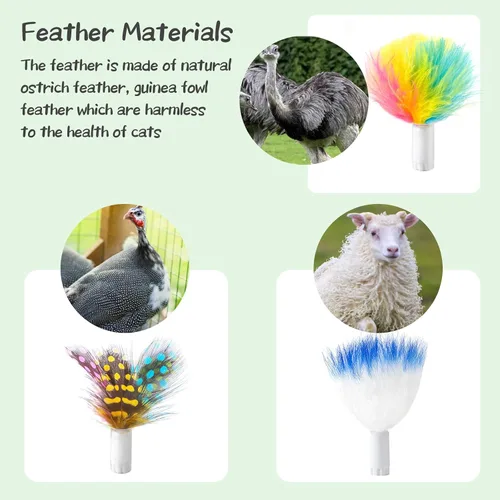 Vista 7 de ORSDA 14 piezas de juguetes interactivos de repuesto para gatos de interior con bolas de Mylar arrugadas, paquete multicolor para ejercicio