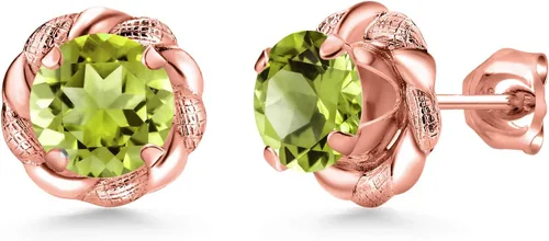 Vista 426 de Gem Stone King Aretes de plata de ley 925 de 0.236 in con piedra natal redonda para mujer