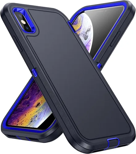 Vista 9 de Funda para iPhone Xs para hombre, híbrida a prueba de caídas, resistente, a prueba de golpes, ajuste delgado, ligera, funda protectora para iPhone